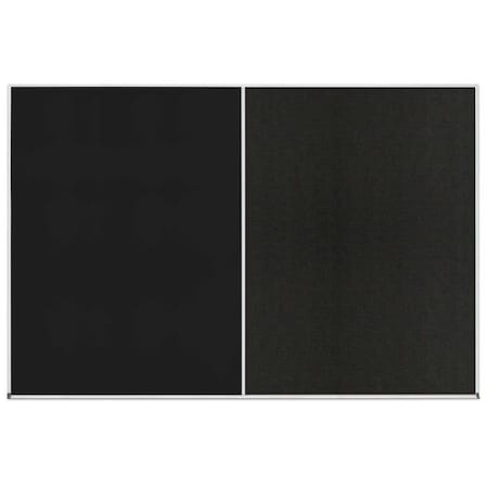 United Visual Products Enclosed Corkboard, 1 Door, 24"x36", 4" Fra UV3408-SATIN-MEDGRY
